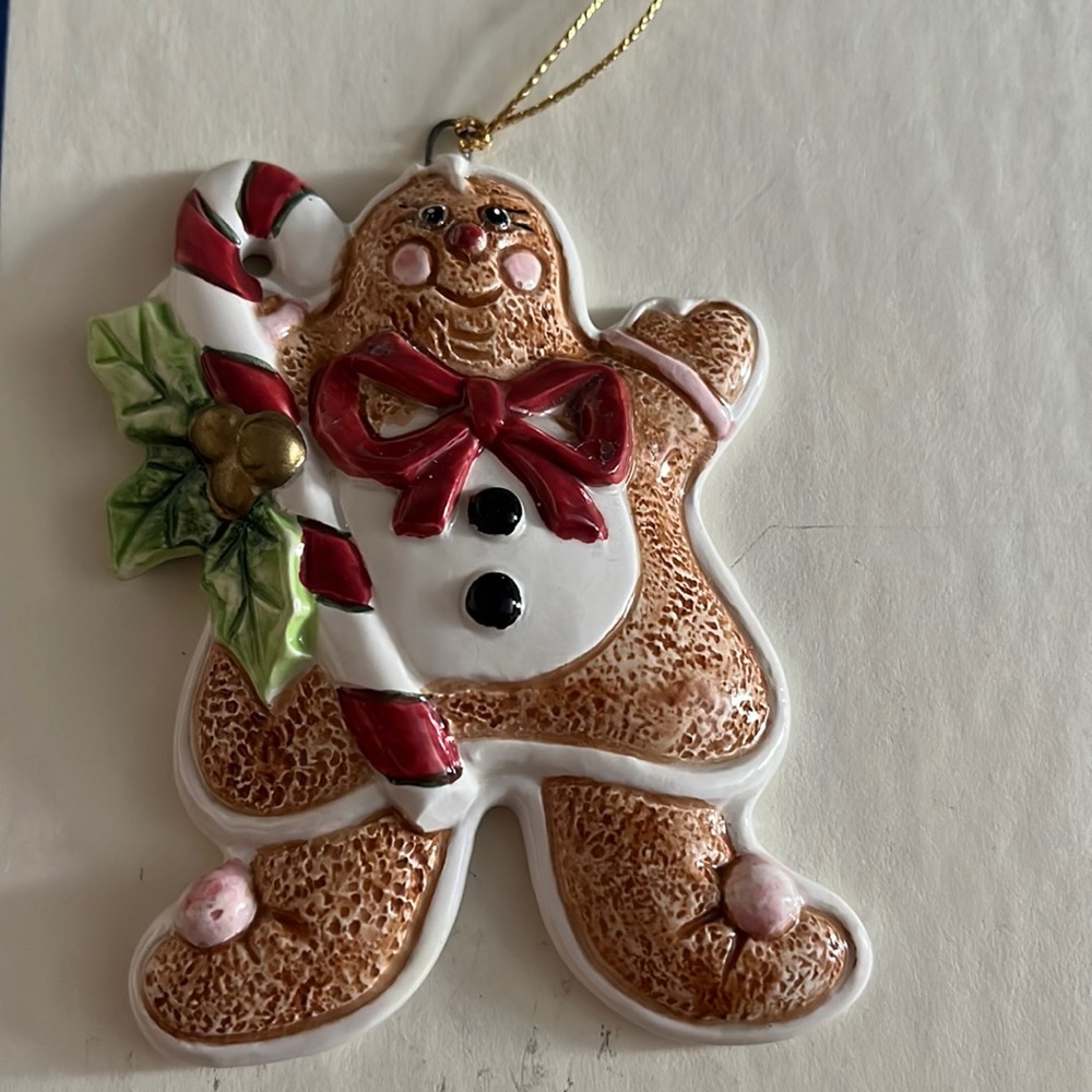 NWT Fritz and Floyd Classics Gingerbread & Candy Cane Christmas Ornament